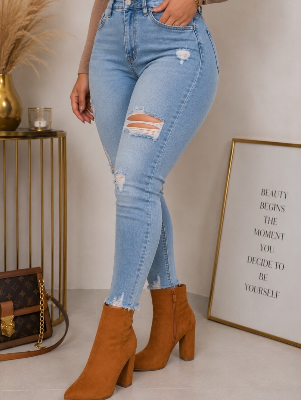 Camel Faux Suede Pointed Toe Ankle Boots - Picture 1 of 4